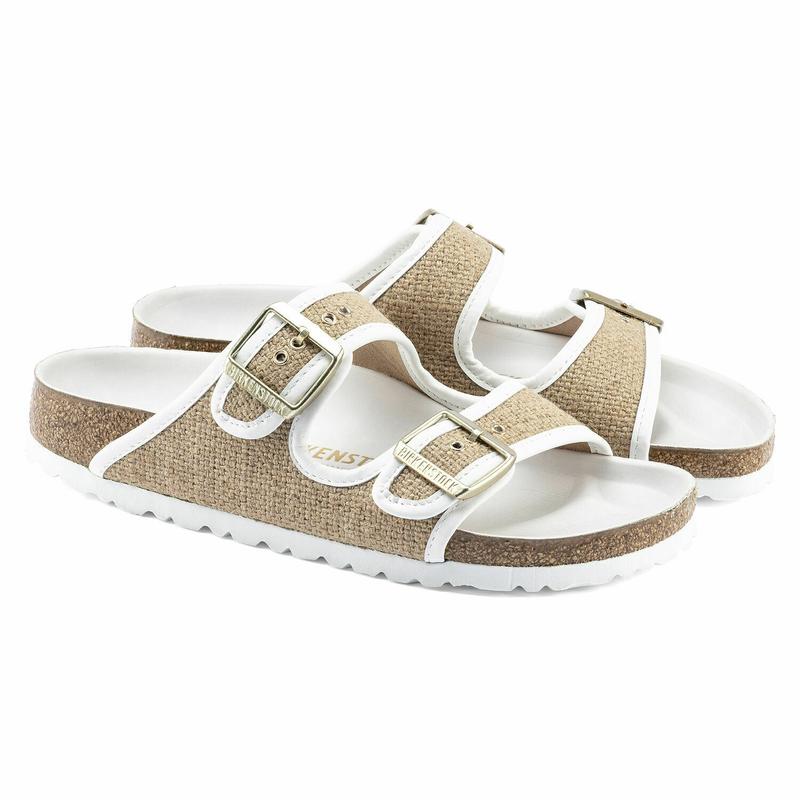 Birkenstock Arizona Textile Nature Jute White