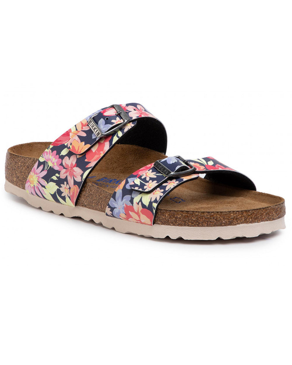 Birkenstock Sydney Birko-Flor Super Flower Navy